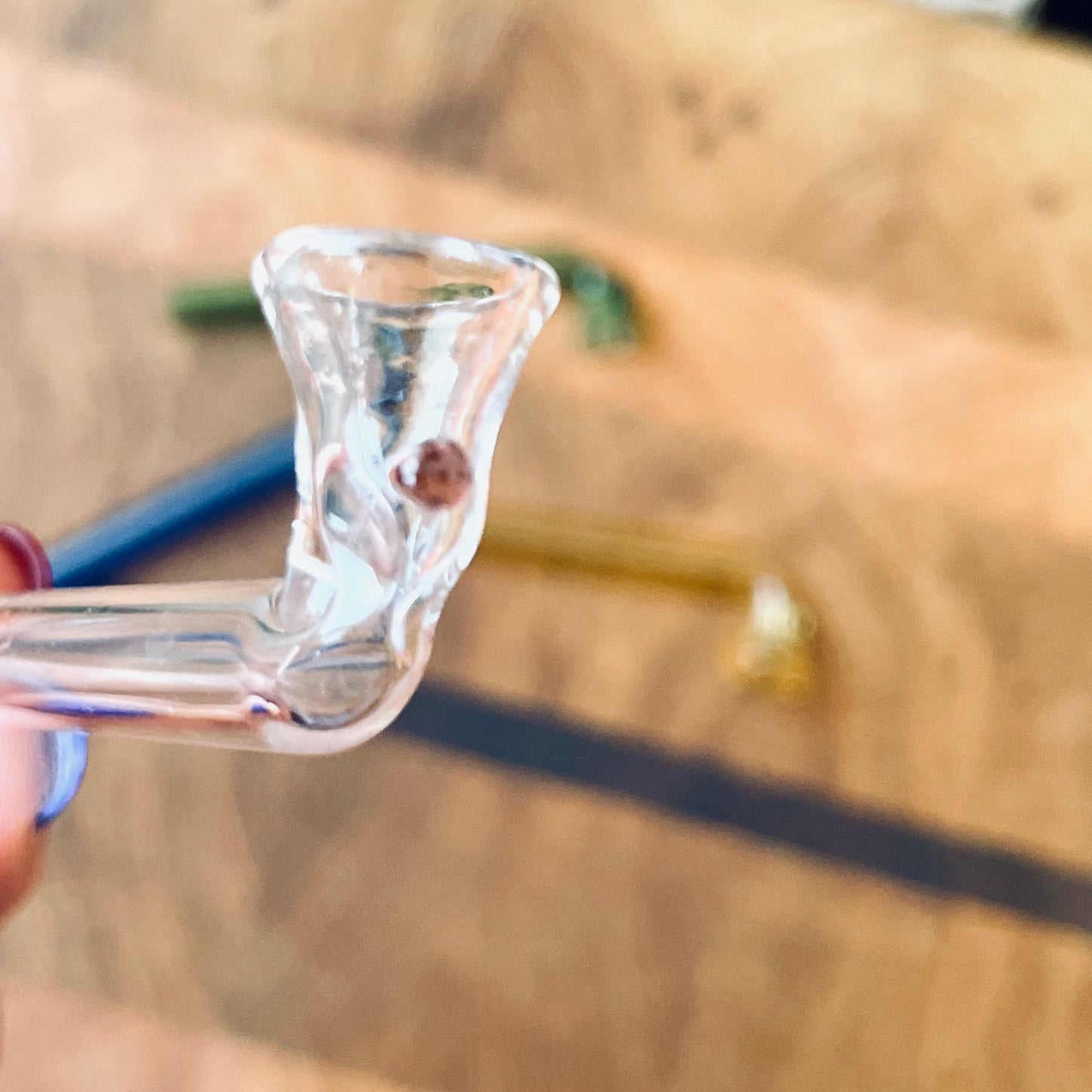 COLOR GLASS PIPE | One hitter smoking pipe, hand crafted pocket glass chillum, oil burner pipe