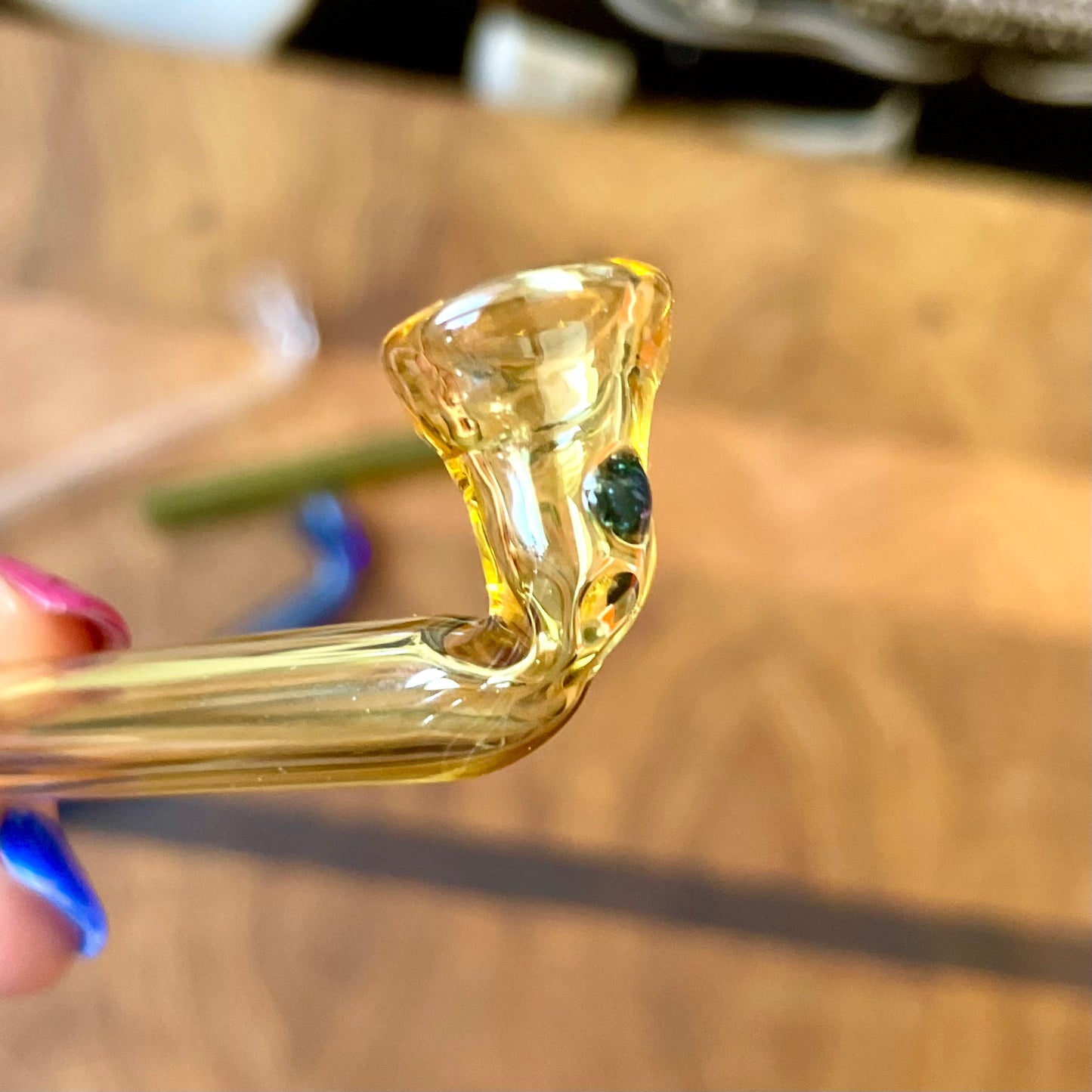 COLOR GLASS PIPE | One hitter smoking pipe, hand crafted pocket glass chillum, oil burner pipe